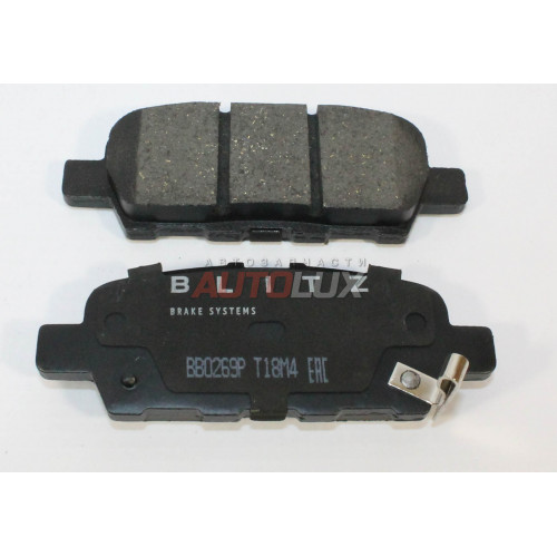 BB0269P Колодки дисковые NISSAN X-TRAIL/ QASHQAI/ TIIDA, INFINITI FX, RENAULT KOLEOS задние