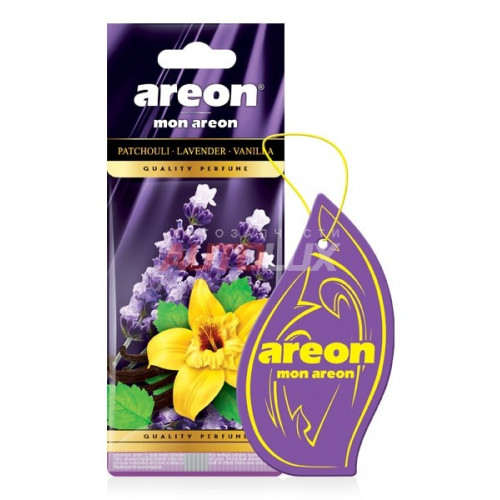 AREON Ароматизатор подвесной MON - Patchouli Lavender Vanilla/Пачули Лаванда Ваниль